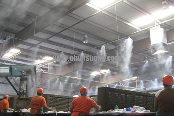 Phun sương Hoàng Hà dùng trong nhà xưởng ở Yên Bái