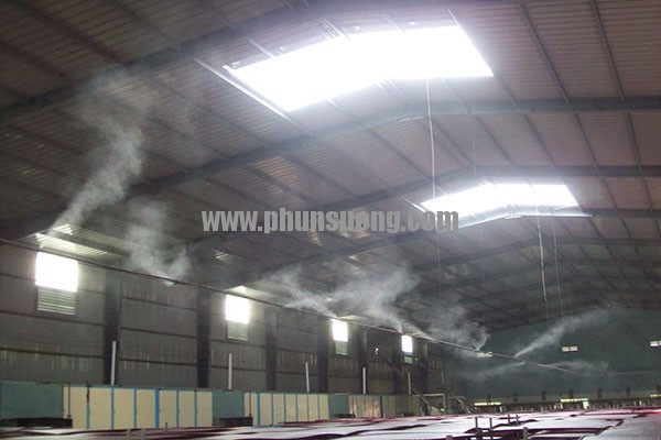 Phun sương Hoàng Hà dùng trong nhà xưởng ở Vĩnh Long