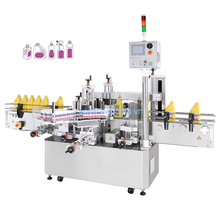 Máy dán nhãn chai tròn tự động của KWT